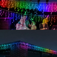 Instalatie tip turturi cu animatii RGB . Jocuri animate. Leduri care isi schimba culoarea. 5m