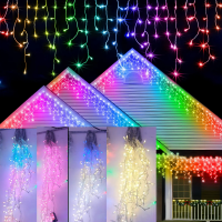 Instalatie tip turturi cu animatii RGB . Jocuri animate. Leduri care isi schimba culoarea. 3m