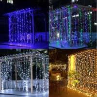 Instalatie LED 5m x 1m, Perdea Turturi, Fir alb, Flash, Efecte spectaculoase 4 culori