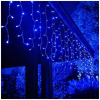 Instalatie LED 5m x 1m, Perdea Turturi, Fir alb, Flash, Efecte spectaculoase 4 culori