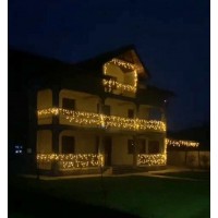 Instalatie PREMIUM Turturi Flash 13.5m FIR GROS Interconectabila perdea franjurata alb cald multicol Instalatie PREMIUM Turturi Flash 13.5m FIR GROS Interconectabila perdea franjurata alb cald multicol