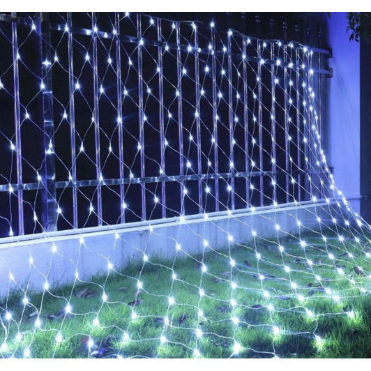 Instalatie Craciun Tip Plasa 3 m x 3 m, 360 LED-uri,  8 Jocuri de Lumini, Interconectabila, 4 culori