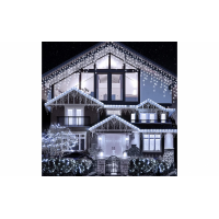 Instalatie PREMIUM Turturi cu Flash 12 m FIR ALB GROS,ALB RECE