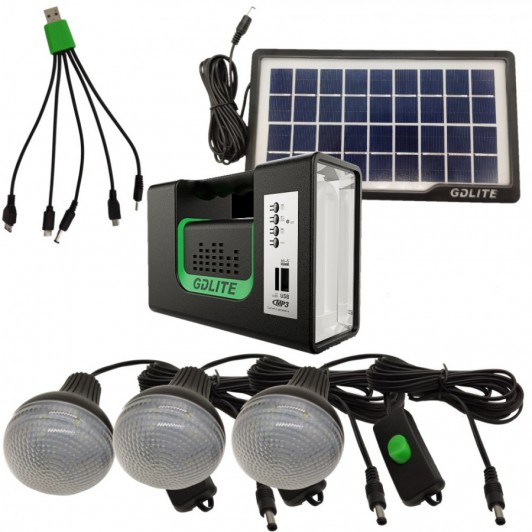 Kit panou solar cu 3 Becuri Radio Bluetooth MP3 USB lanterna LED acumulator Kit panou solar cu 3 Becuri Radio Bluetooth MP3 USB lanterna LED acumulator