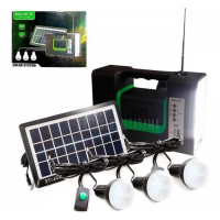 Kit panou solar cu 3 Becuri Radio Bluetooth MP3 USB lanterna LED acumulator Kit panou solar cu 3 Becuri Radio Bluetooth MP3 USB lanterna LED acumulator