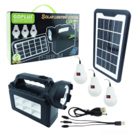 Kit panou solar cu 3 Becuri Radio Bluetooth  MP3 USB  lanterna LED acumulator