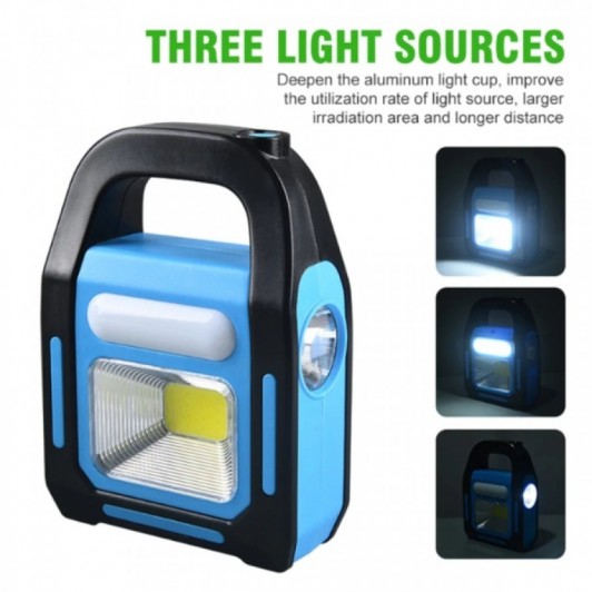Lanterna solara cob led portabila pentru camping Lanterna solara cob led portabila pentru camping