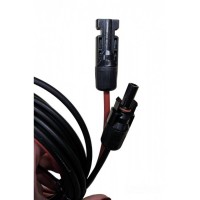 Set cabluri panou solar 2 x 5m rosu si negru 4mm, mufe MC4