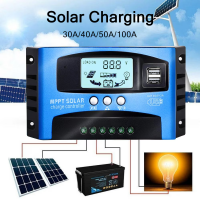 Controler solar 12V/24V, 60A, cu afisaj LCD si doua porturi USB