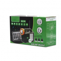 Kit panou solar cu 3 Becuri Radio Bluetooth  MP3 USB  lanterna LED acumulator