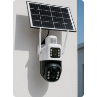 Camera Supraveghere dubla WIFI panou solar, 2 camere, 6MP, inregistrare card sau cloud