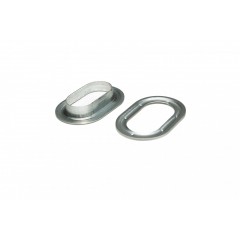 Set 10 Capse Ovale, metal, dimensiuni 42 x 22 mm