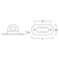Set 10 bucati Brida rotativa, GRI, dimensiune 42 x 22 mm