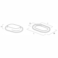 Set 10 bucati - Capsa ovala, autoblocanta NY, dimensiuni 42 x 22 mm