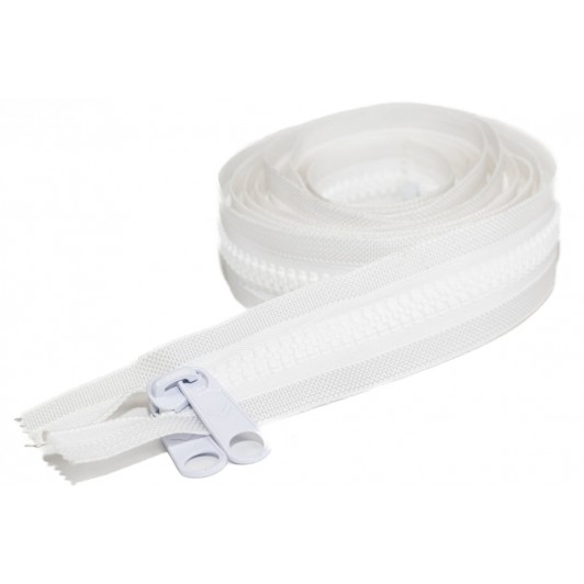 Fermoare pentru lipire, lungime 3 m - alb