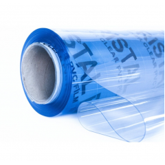 Folie cristal 1.5 m x 10 m, pentru terase si foisoare, grosime 0.8 mm, transparenta Cristal Flex