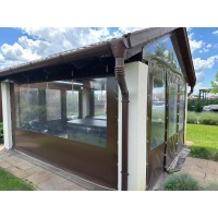 Folie cristal 1,5 m x 10 m, pentru terase si foisoare, grosime 0.5 mm, transparenta Cristal Flex