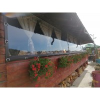 Folie cristal 1.37 m x 30 m, pentru terase si foisoare, grosime 0.5 mm, transparenta Cristal Flex