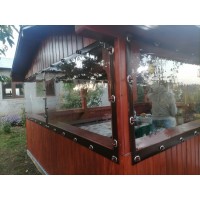 Folie cristal 1.37 m x 30 m, pentru terase si foisoare, grosime 0.5 mm, transparenta Cristal Flex