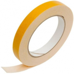 Banda dublu adeziva - 19 mm, pentru lipit folie transparenta inchidere terasa , foisoare, balcoane