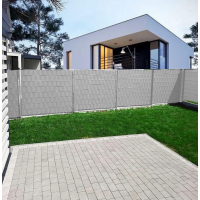 Banda protectie gard, dimensiuni 19 cm x 50 m - PVC gri