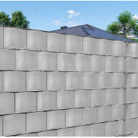 Banda protectie gard, dimensiuni 19 cm x 50 m - PVC gri