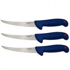 Set trei cutite de filetat  , Chef's Blade, otel inoxidabil, 30 cm, albastru
