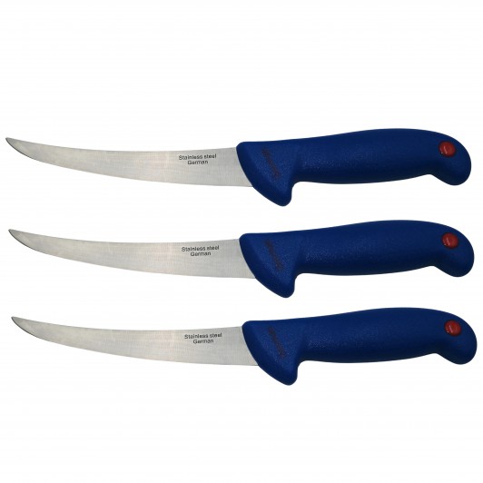 Set trei cutite de filetat  , Chef's Blade, otel inoxidabil, 30 cm, albastru