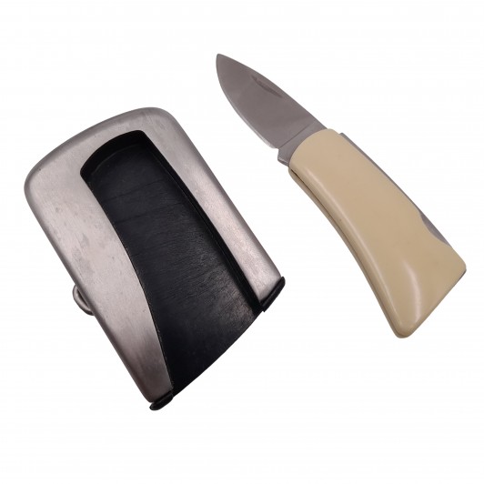 Briceag in catarama Howdy Partner, otel inoxidabil, 7 cm, argintiu Briceag in catarama Howdy Partner, otel inoxidabil, 7 cm, argintiu