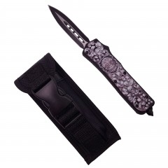 Briceag de vanatoare automat Muertos Fiesta, 22 cm, negru, husa inclusa Briceag de vanatoare automat Muertos Fiesta, 22 cm, negru, husa inclusa