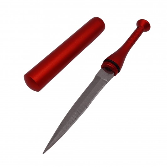 Mini cutit de vanatoare Home Run, model bata baseball, otel inoxidabil, 11.5 cm, rosu Mini cutit de vanatoare Home Run, model bata baseball, otel inoxidabil, 11.5 cm, rosu