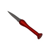 Mini cutit de vanatoare   Home Run, model bata baseball, otel inoxidabil, 11.5 cm, rosu