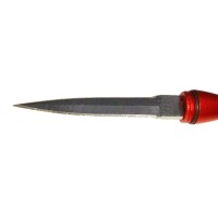 Mini cutit de vanatoare   Home Run, model bata baseball, otel inoxidabil, 11.5 cm, rosu