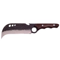 Set trei cutite macelarie  , lucrate manual, Claw of Osaka, 27.5 cm, maro, teaca piele