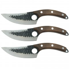 Set trei cutite macelarie  , lucrate manual, Shuryo Blade, 27.5 cm, maro, teaca piele nat
