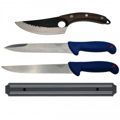 Set macelarie  , cutite bucatarie, injunghiat si suport magnetic, otel inoxidabil
