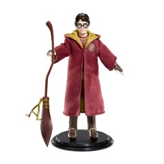 Figurina Harry Potter articulata , Quidditch Seeker, editie de colectie, 18 cm, stativ i