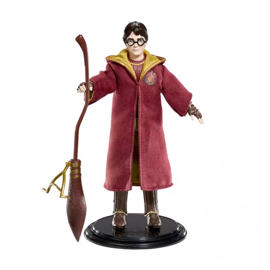 Figurina Harry Potter articulata , Quidditch Seeker, editie de colectie, 18 cm, stativ i