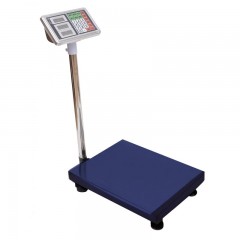 Cantar cu platforma, brat rabatabil, display LCD, metalic, albastru