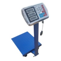 Cantar cu platforma, brat rabatabil, display LCD, metalic, albastru