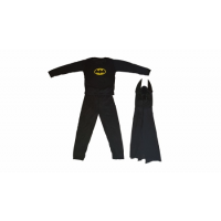 Set costum clasic Batman , 7-9 ani, 120-130 cm, negru si masca LED