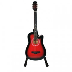 Chitara clasica  , 95 cm, lemn, Cutaway, rosie, stativ inclus