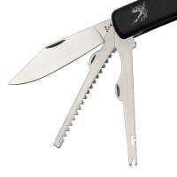 Briceag de buzunar   Fisherman Tool, otel inoxidabil, 17.5 cm, negru