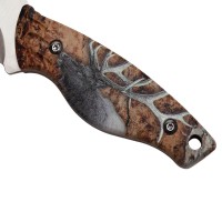 Cutit de vanatoare   Stag Call, 20 cm, bej, husa inclusa