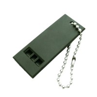 Amnar pentru camping , Ultimate Survival, otel inoxidabil, 10 cm, negru, fluier inclus