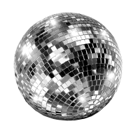 Glob disco motorizat , Party Maniac, model oglinzi, 4W, 29 cm, argintiu