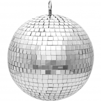 Glob disco motorizat , Party Maniac, model oglinzi, 4W, 29 cm, argintiu