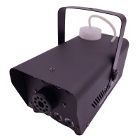 Masina de fum cu LED-uri   , Party Fiesta, 600 W, metalic, jocuri de lumini, negru, teleco