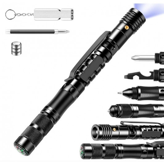 Pix tactic   , Comando Specialist, multifunctional, aluminiu, 13.5 cm, negru