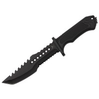 Cutit de vanatoare Survival Spirit, otel inoxidabil, amnar, 30.5 cm, negru, teaca incl Cutit de vanatoare Survival Spirit, otel inoxidabil, amnar, 30.5 cm, negru, teaca incl